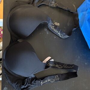 Victoria's Secret Black Bra with Gold Accents